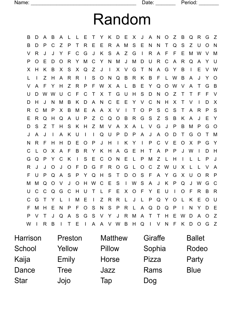 Random  Word Search