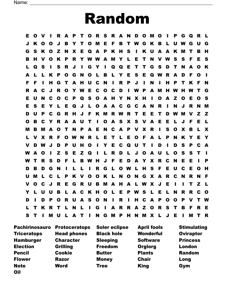 Random  Word Search