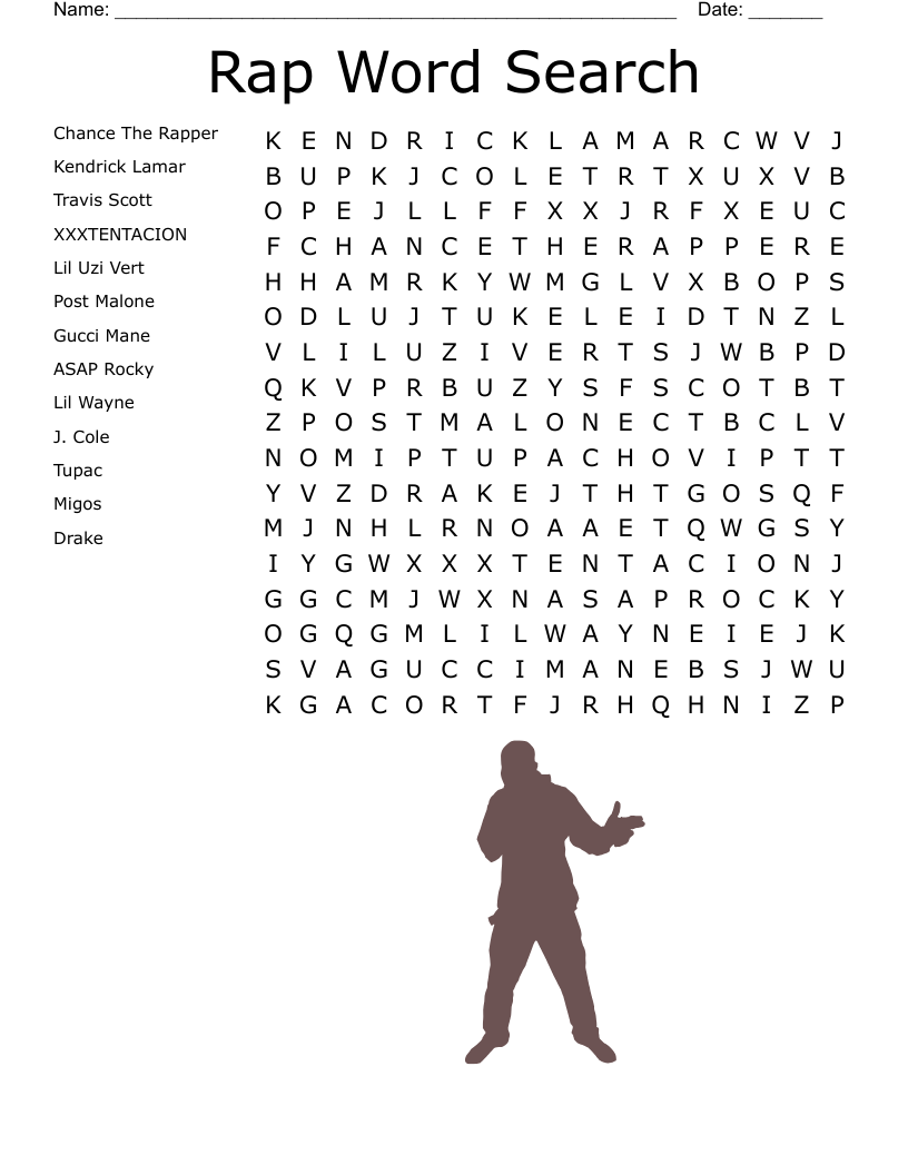 Rap Word Search