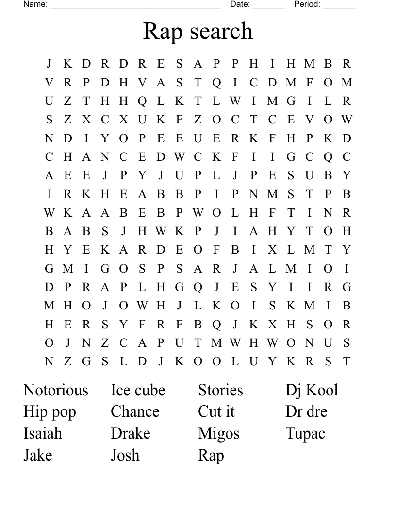 Rap search Word Search