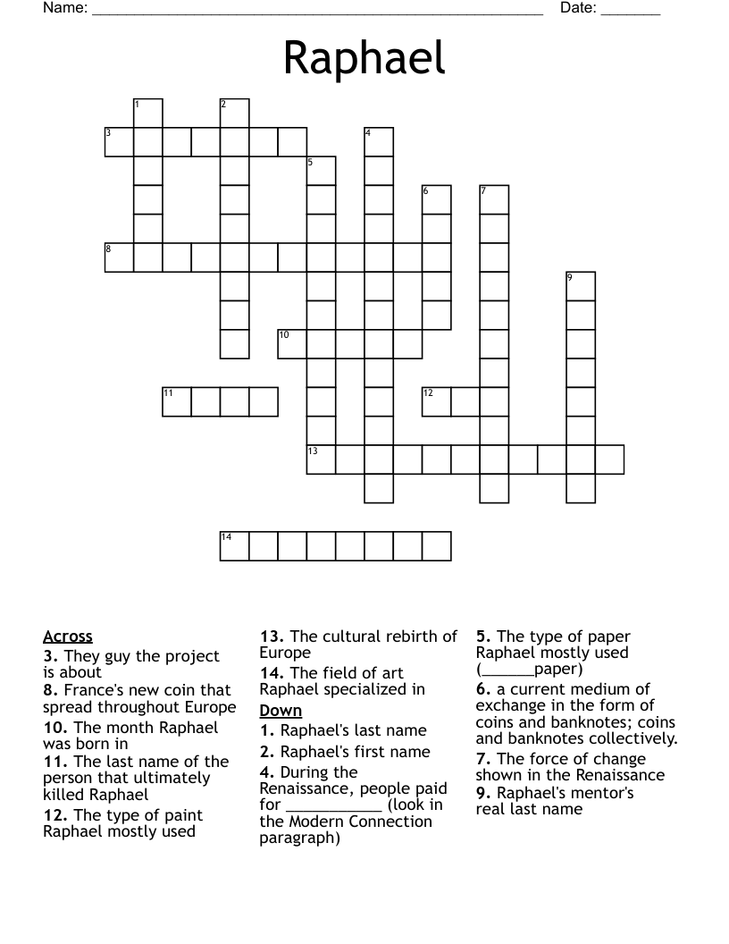 Raphael Crossword