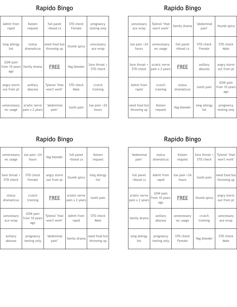 Rapido Bingo