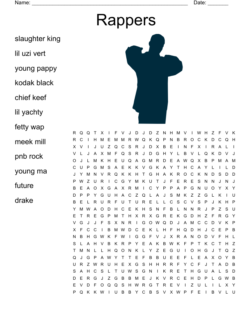 Rappers Word Search