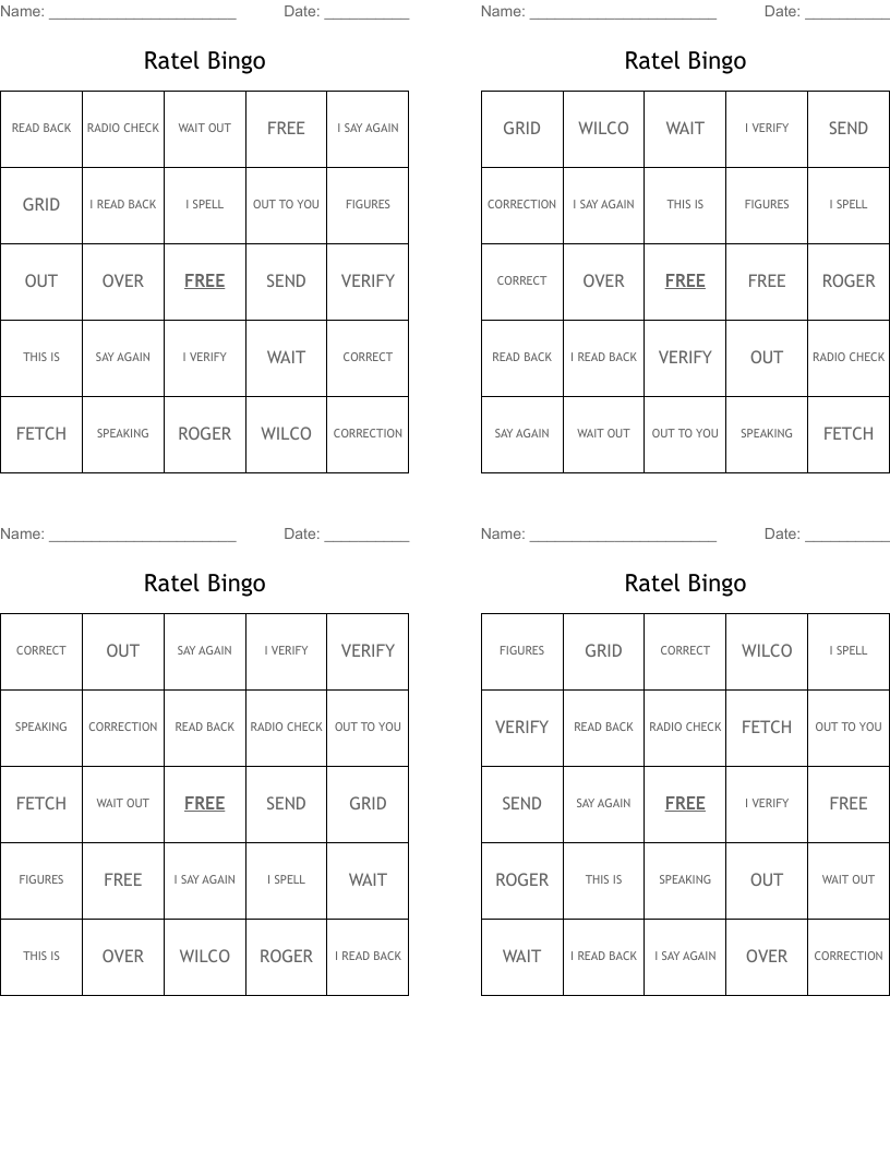 Ratel Bingo