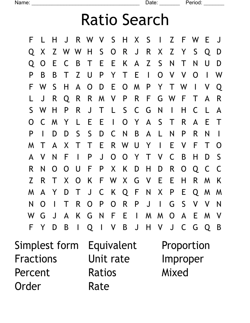 Ratio Search Word Search