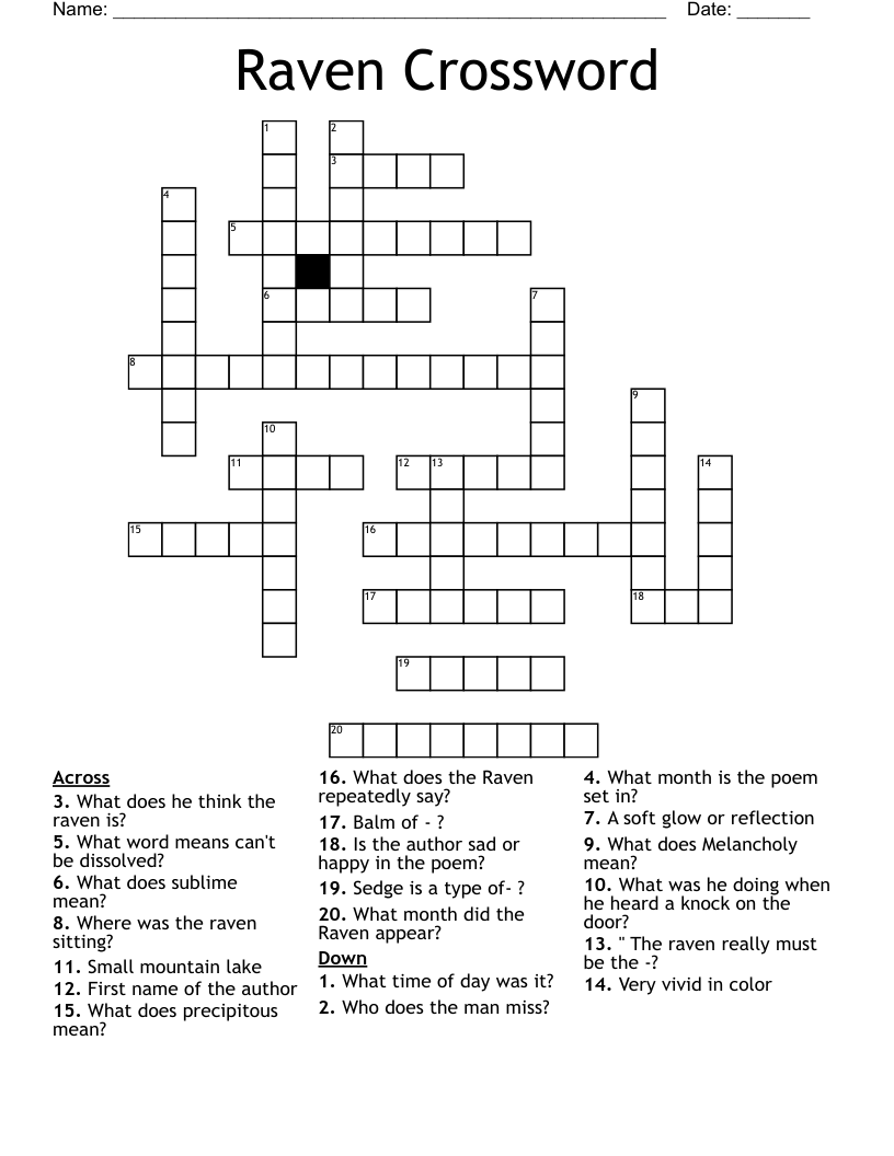 Raven Crossword