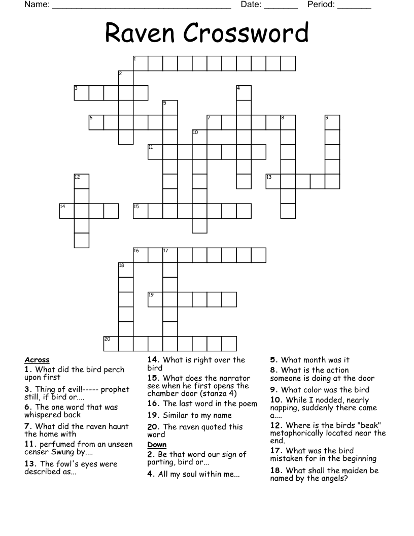 Raven Crossword