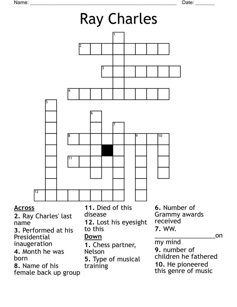 Ray Charles Crossword