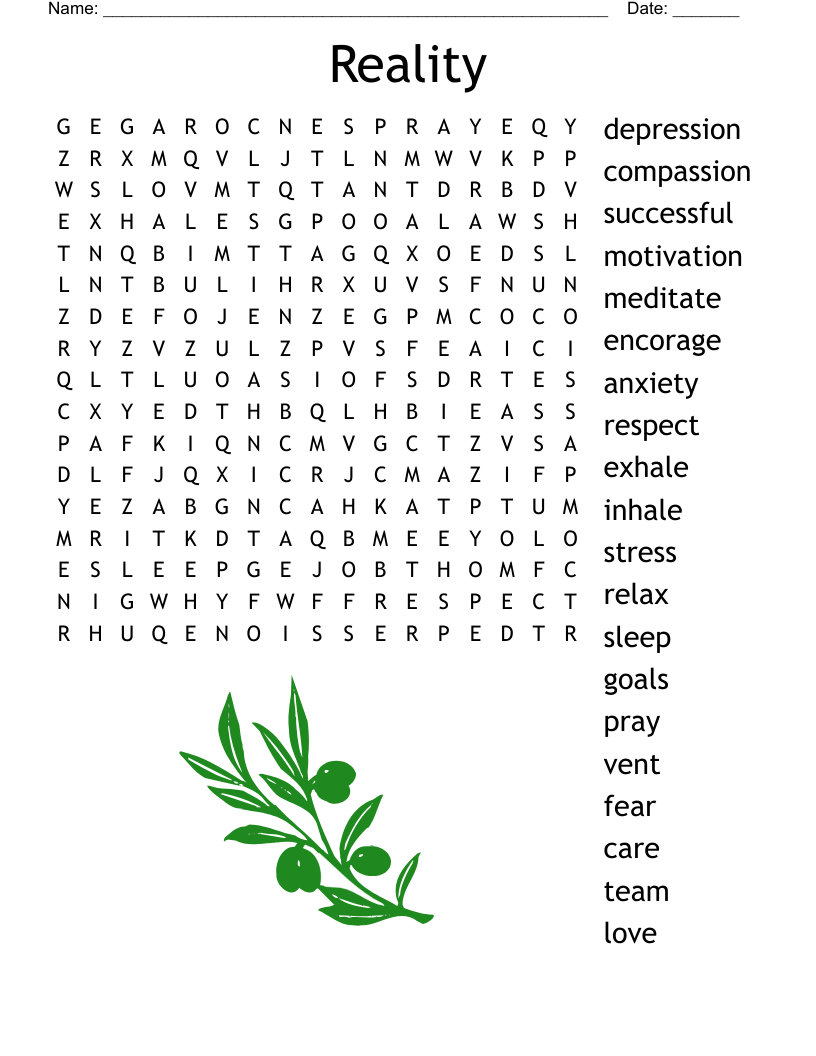 Reality  Word Search