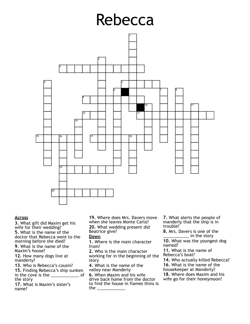 Rebecca Crossword