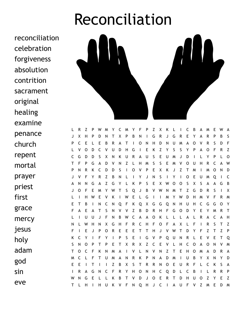 Reconciliation Word Search