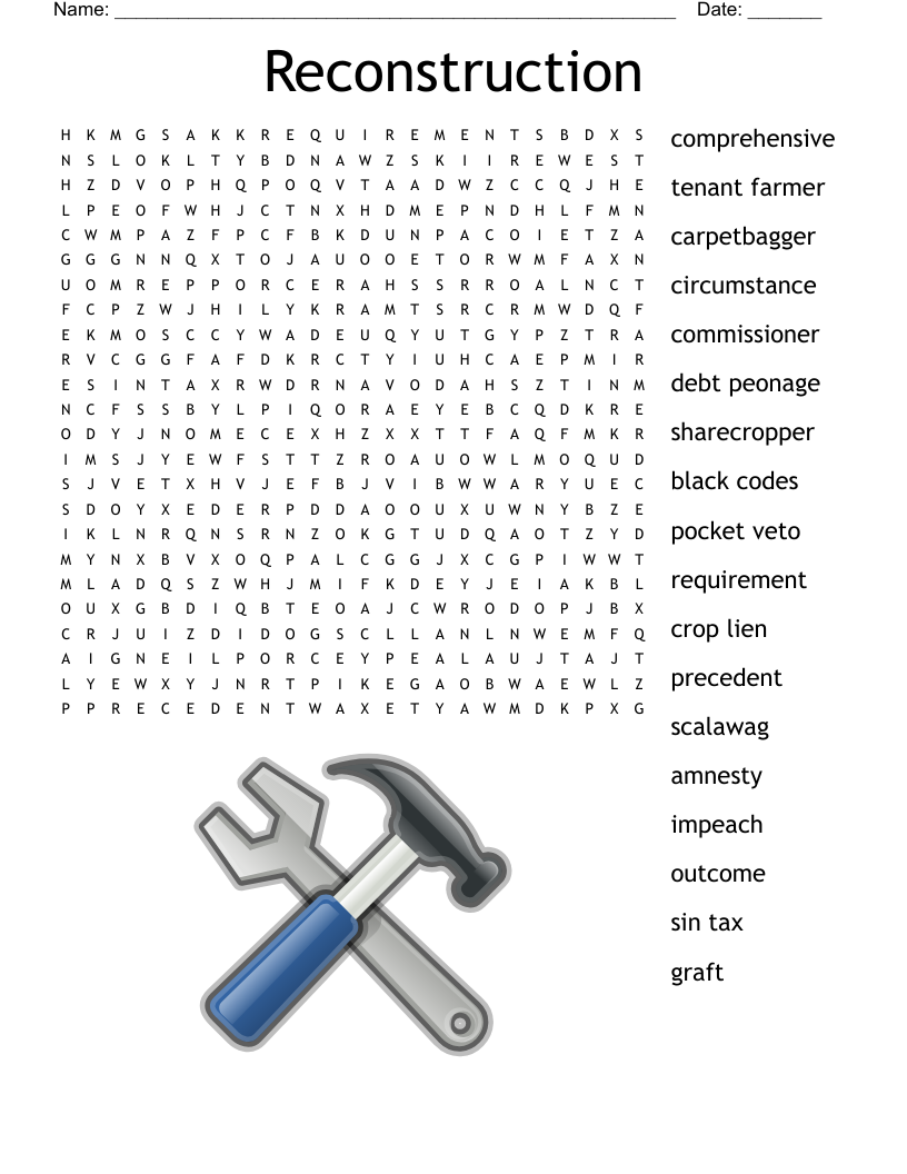 Reconstruction Word Search
