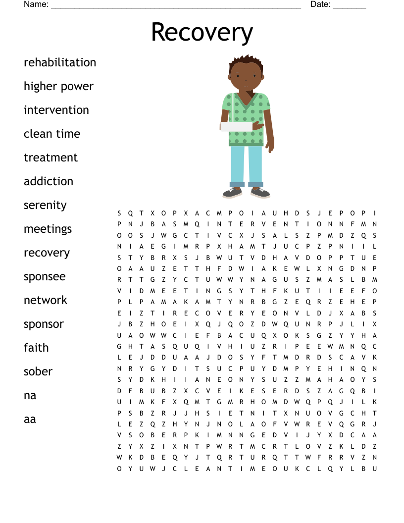 Recovery Word Search
