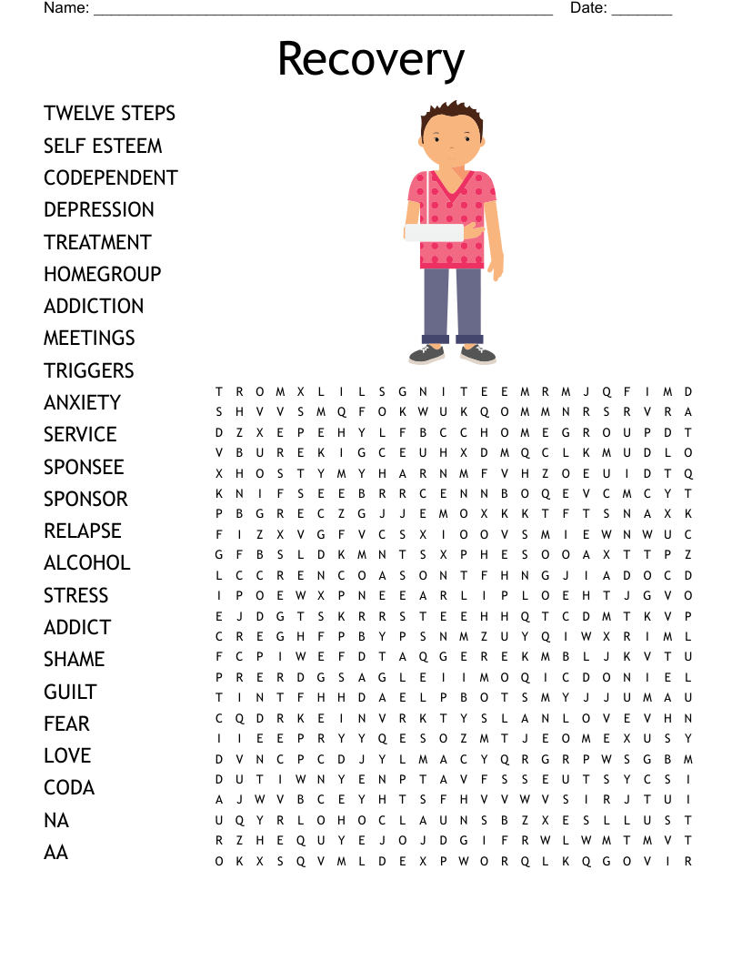 Recovery Word Search