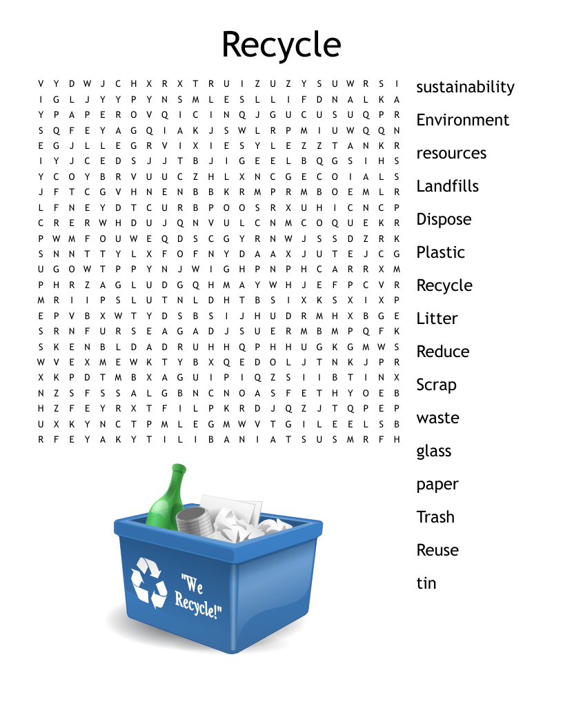 Recycle  Word Search