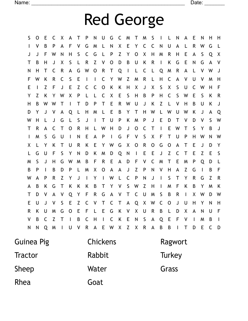 Red George Word Search