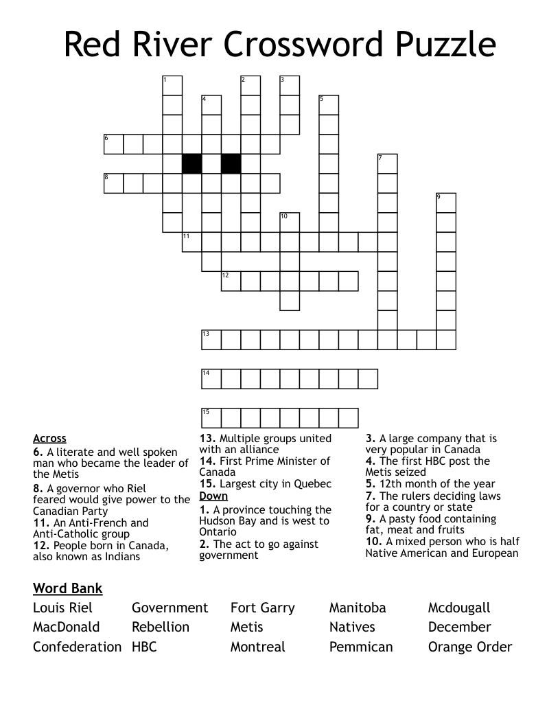 Red River Crossword Puzzle