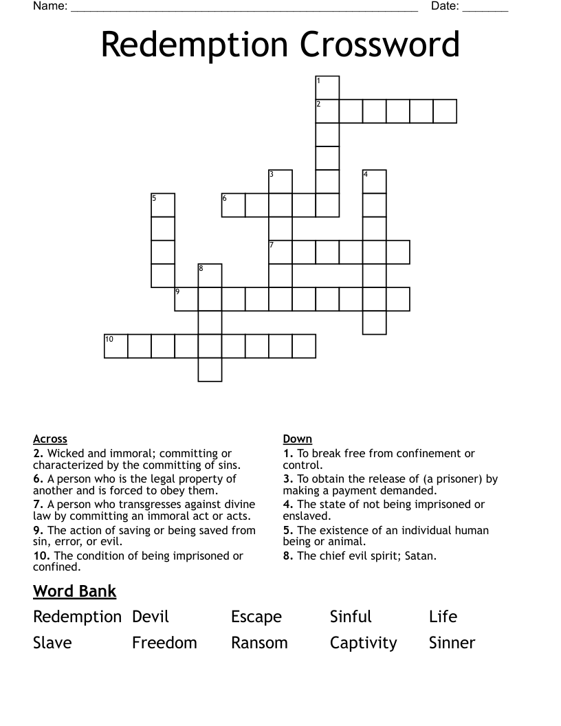 Redemption Crossword