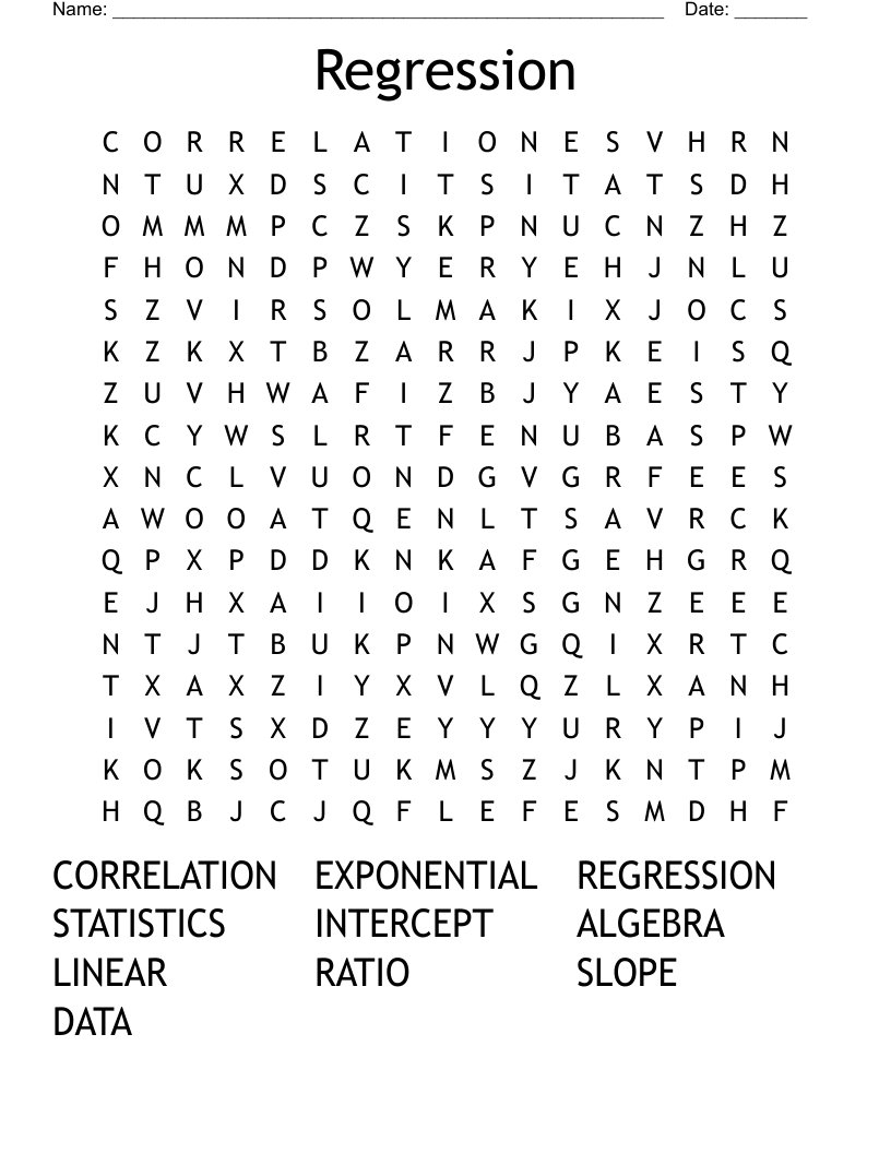 Regression Word Search