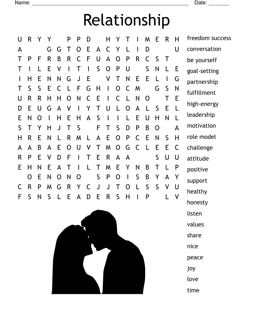 Relationship  Word Search