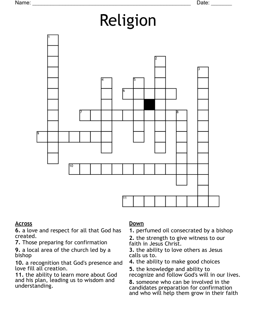 Religion Crossword