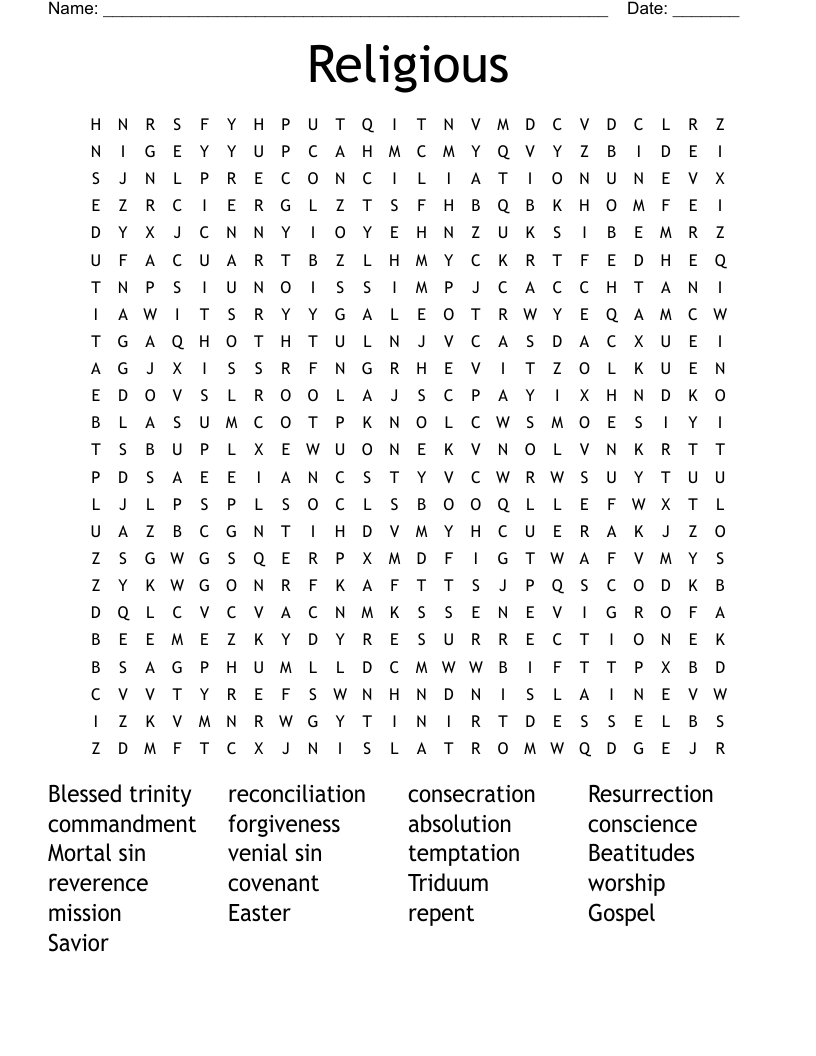Religious  Word Search