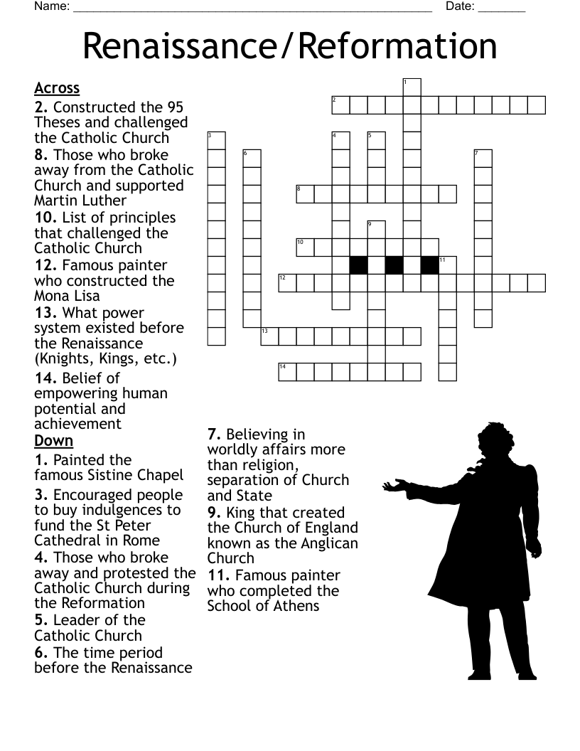 Renaissance/Reformation Crossword
