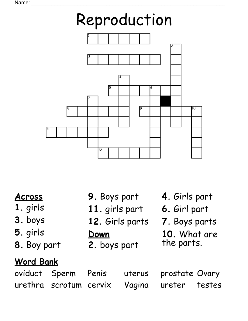 Reproduction Crossword