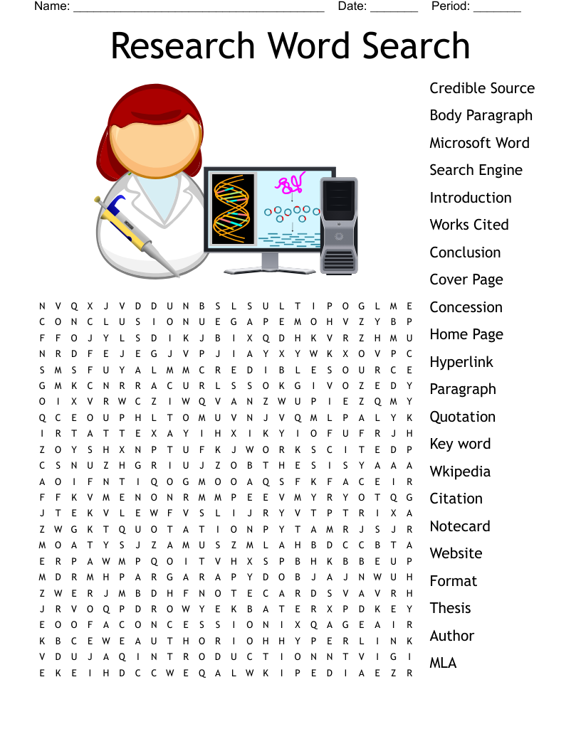 Research Word Search 