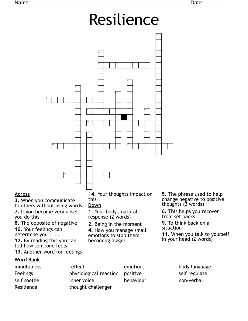 Resilience Crossword