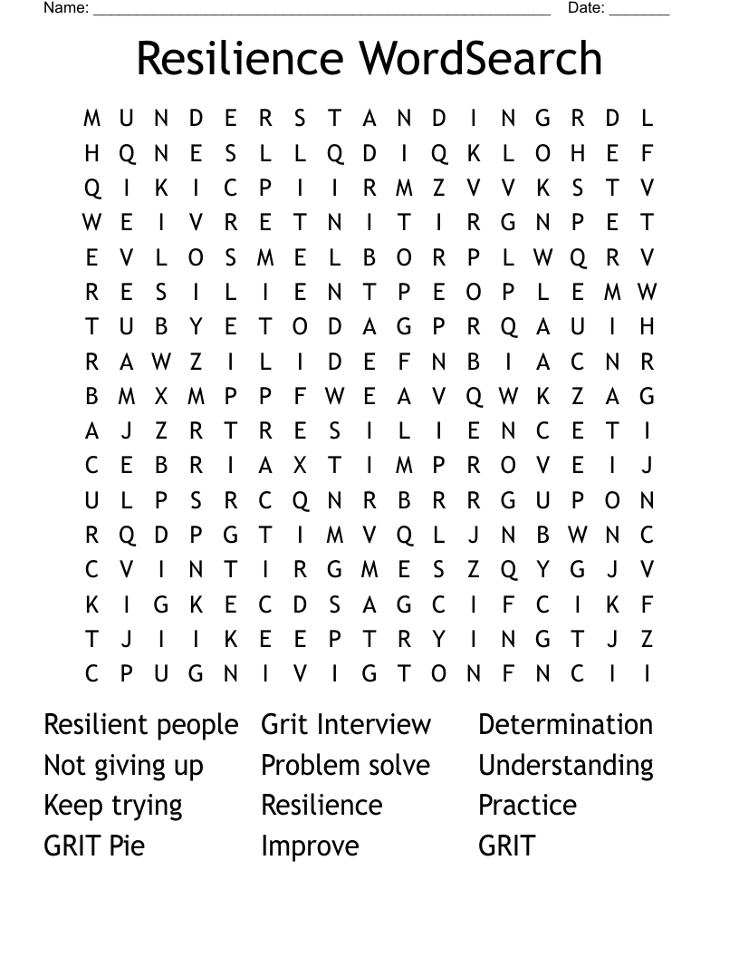 Resilience WordSearch