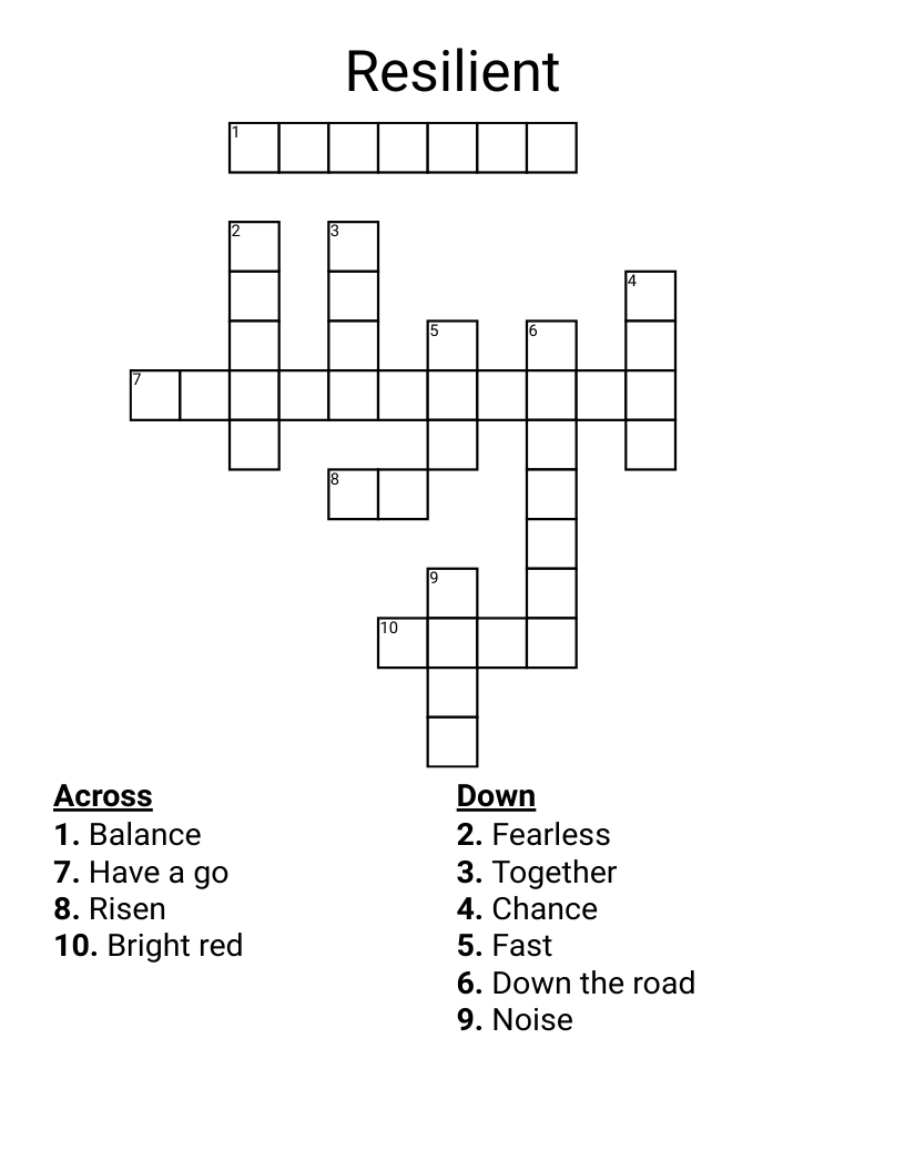 Resilient Crossword
