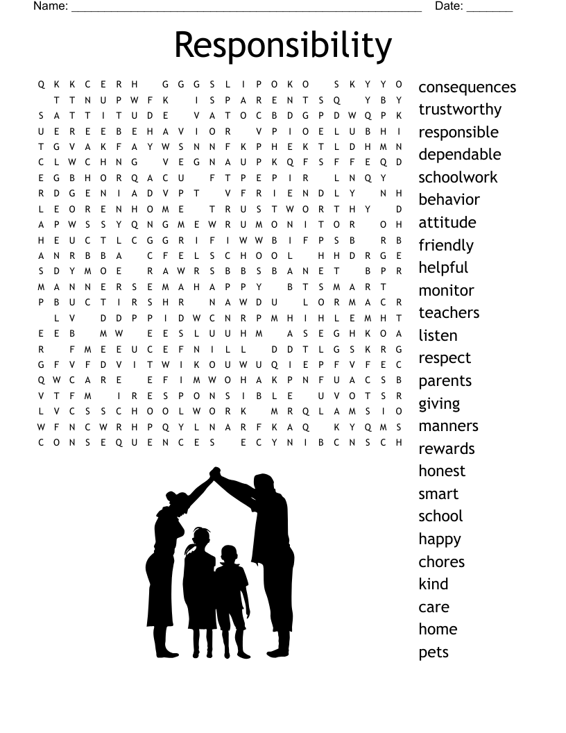 Responsibility Word Search