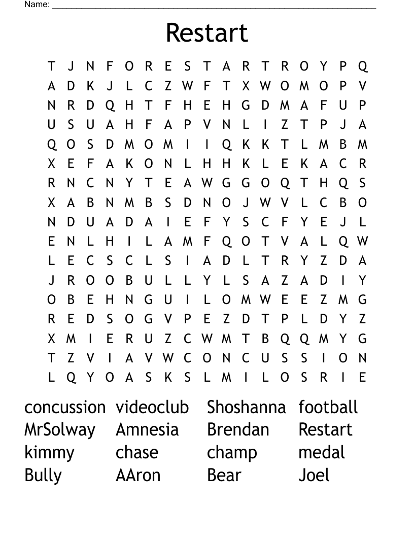 Restart Word Search