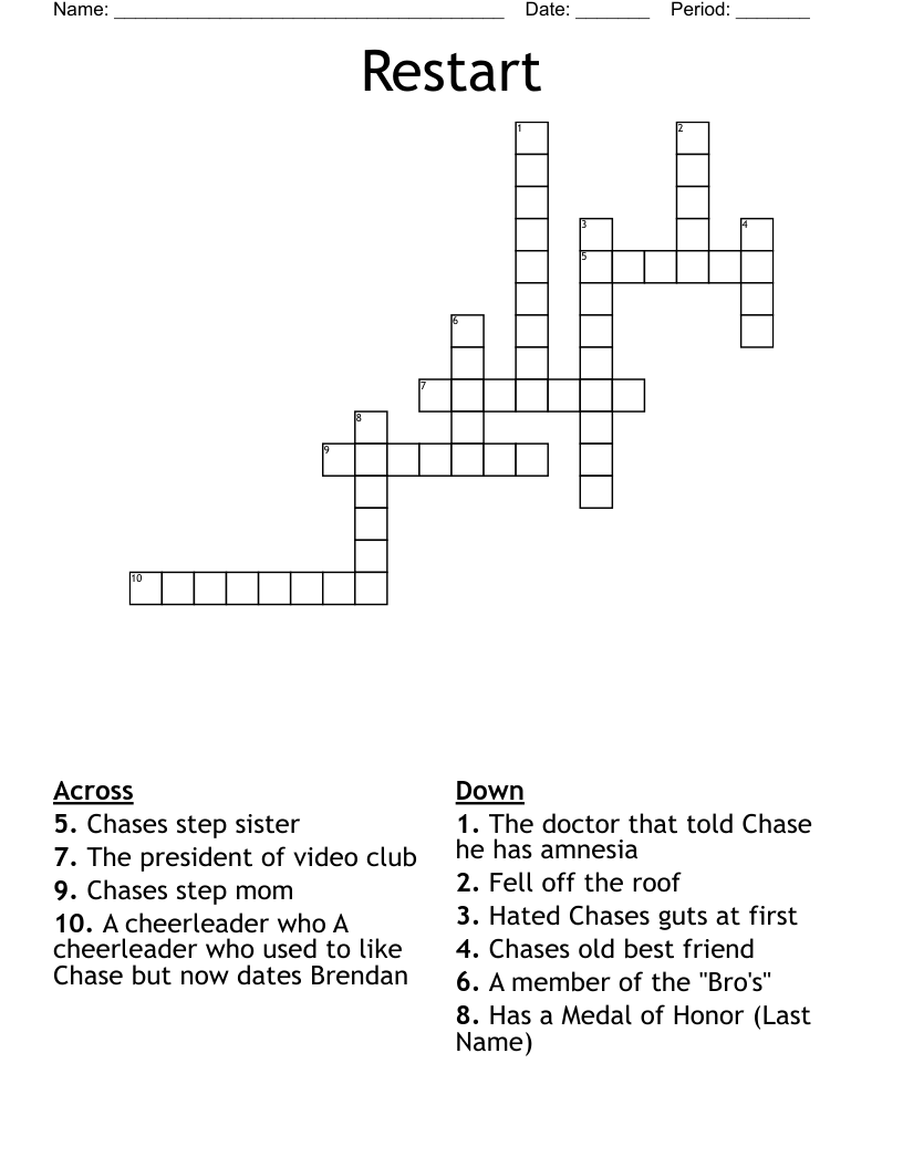 Restart Crossword