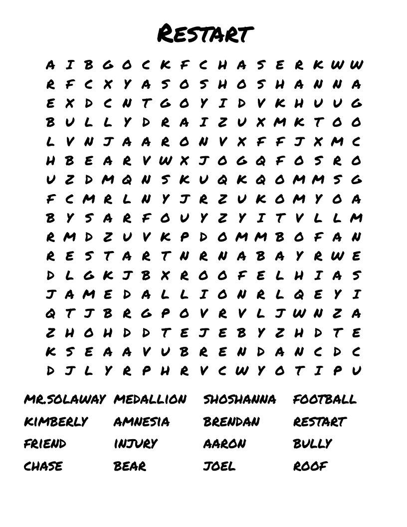 Restart Word Search