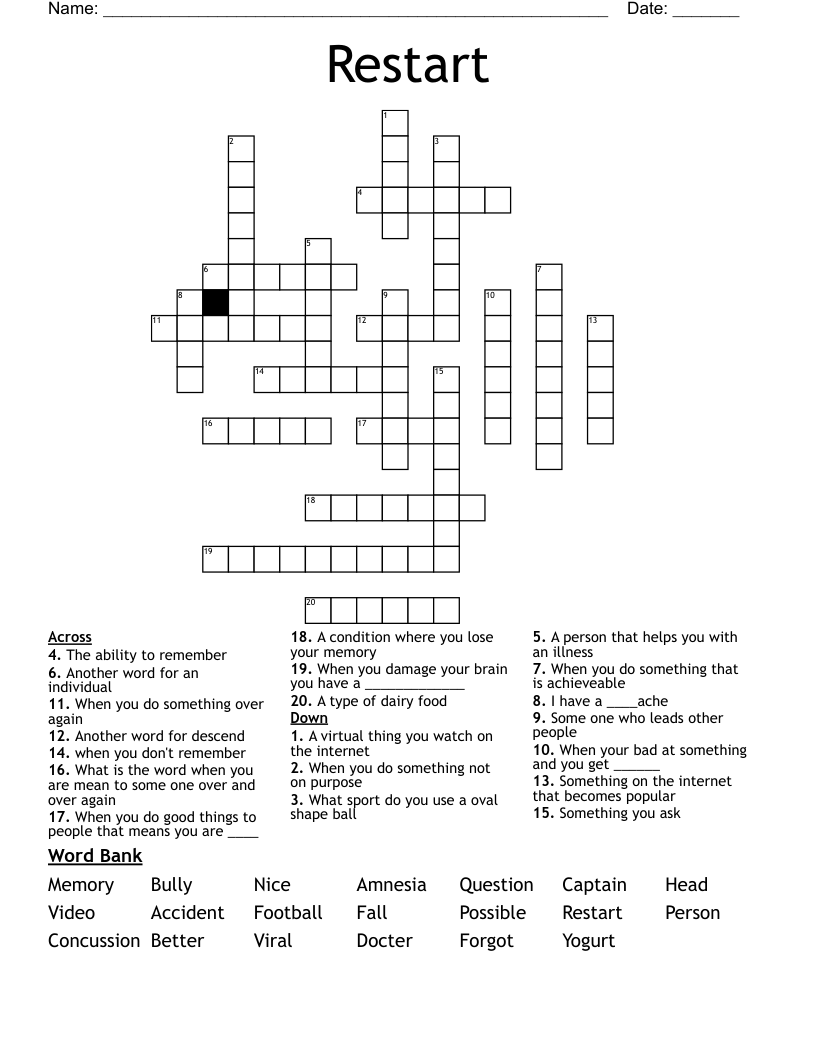 Restart Crossword