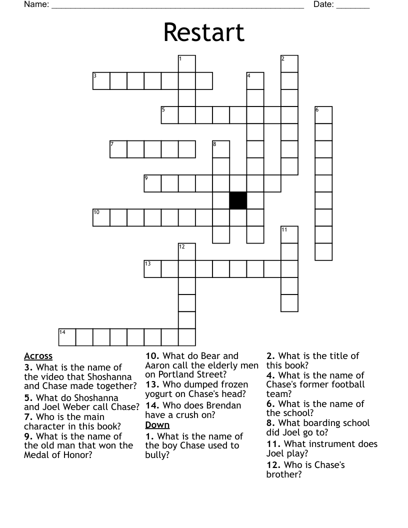 Restart Crossword