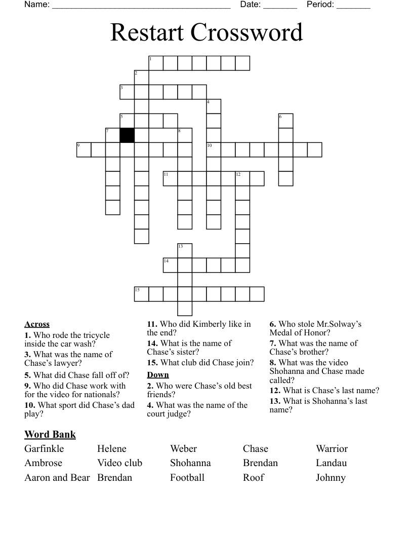 Restart Crossword