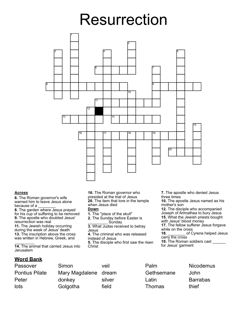 Resurrection Crossword