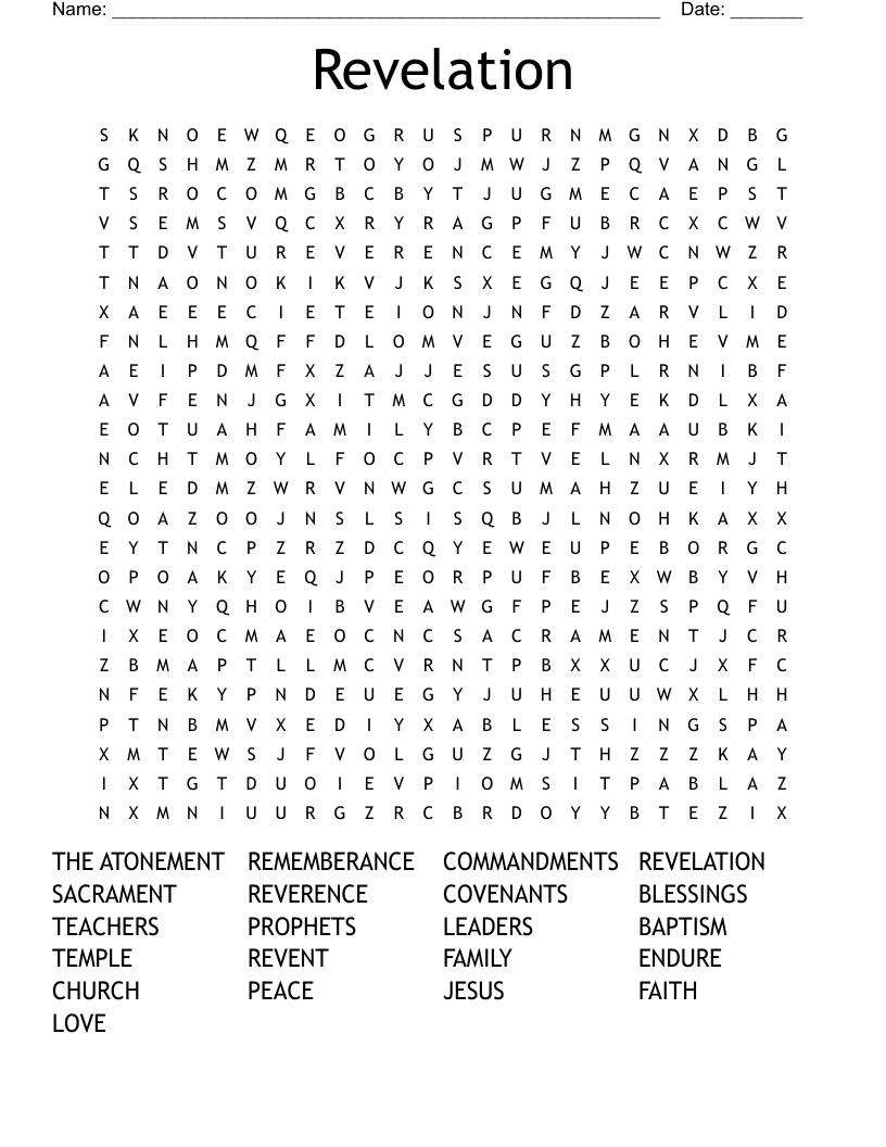 Revelation Word Search
