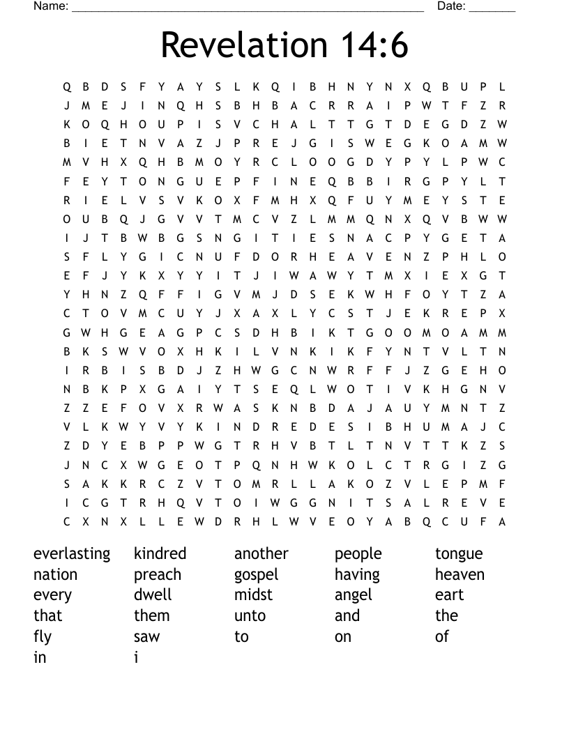 Revelation 14:6 Word Search