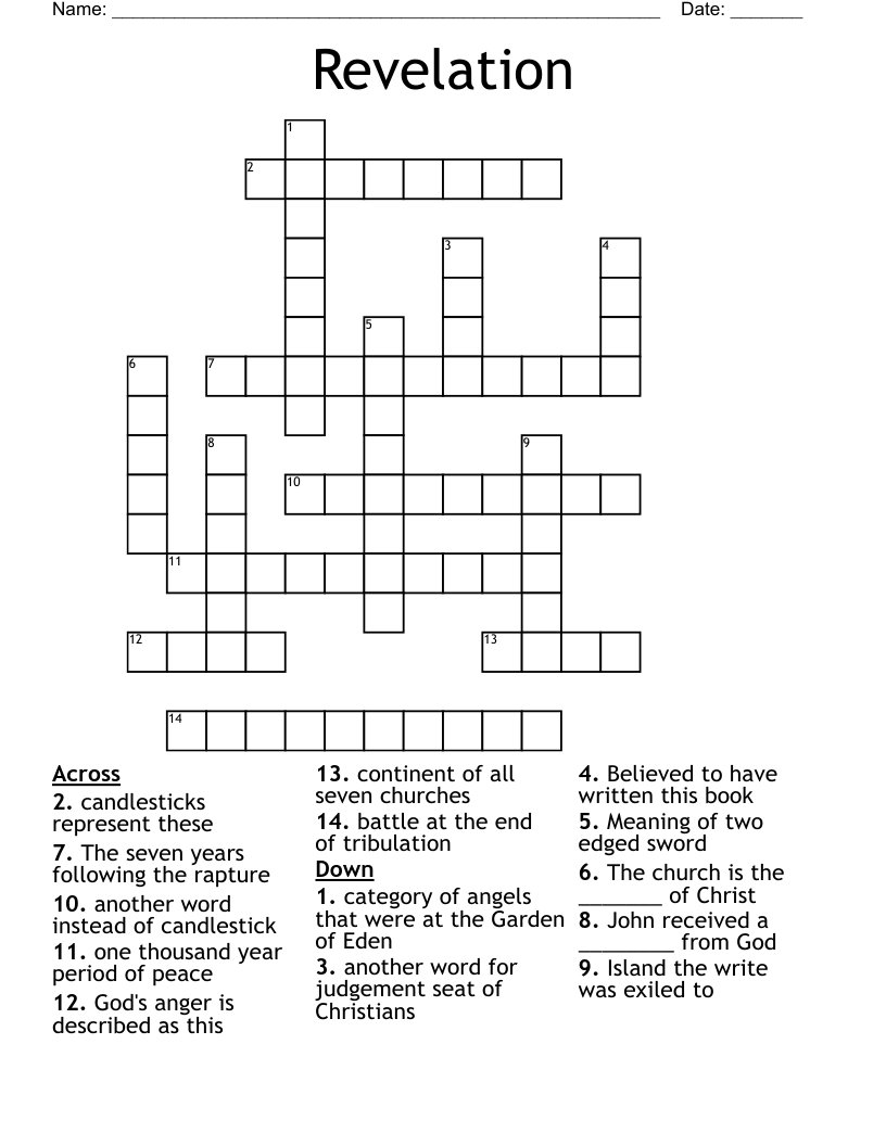 Revelation Crossword