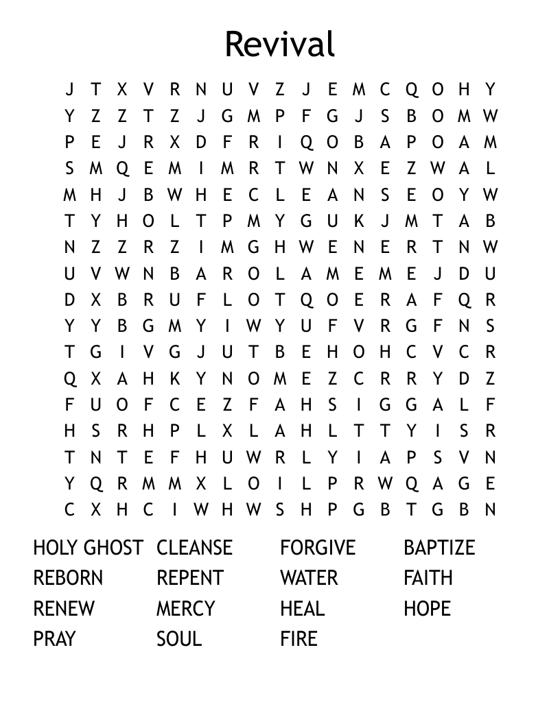 Revival Word Search