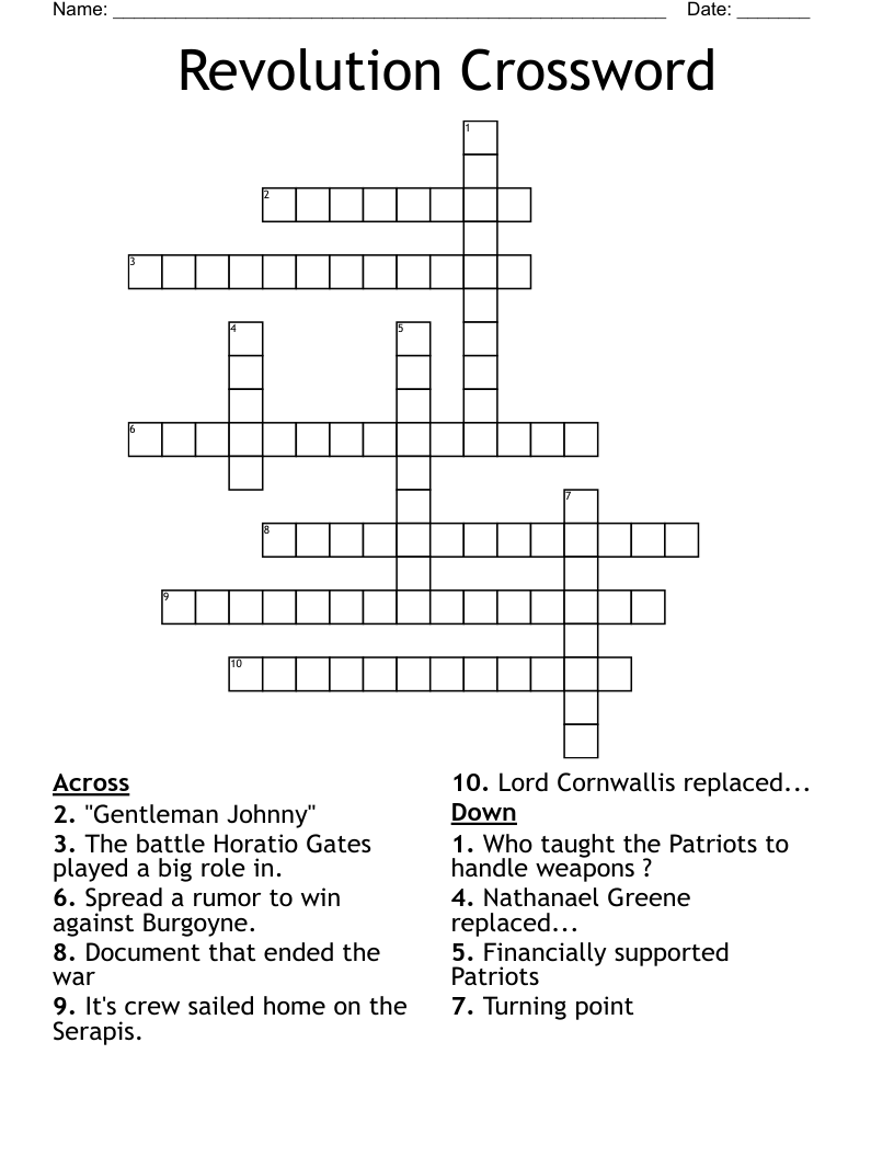 Revolution Crossword