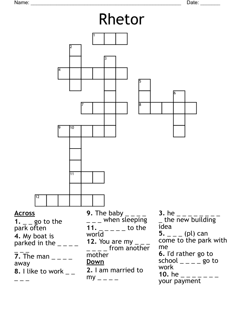 Rhetor Crossword