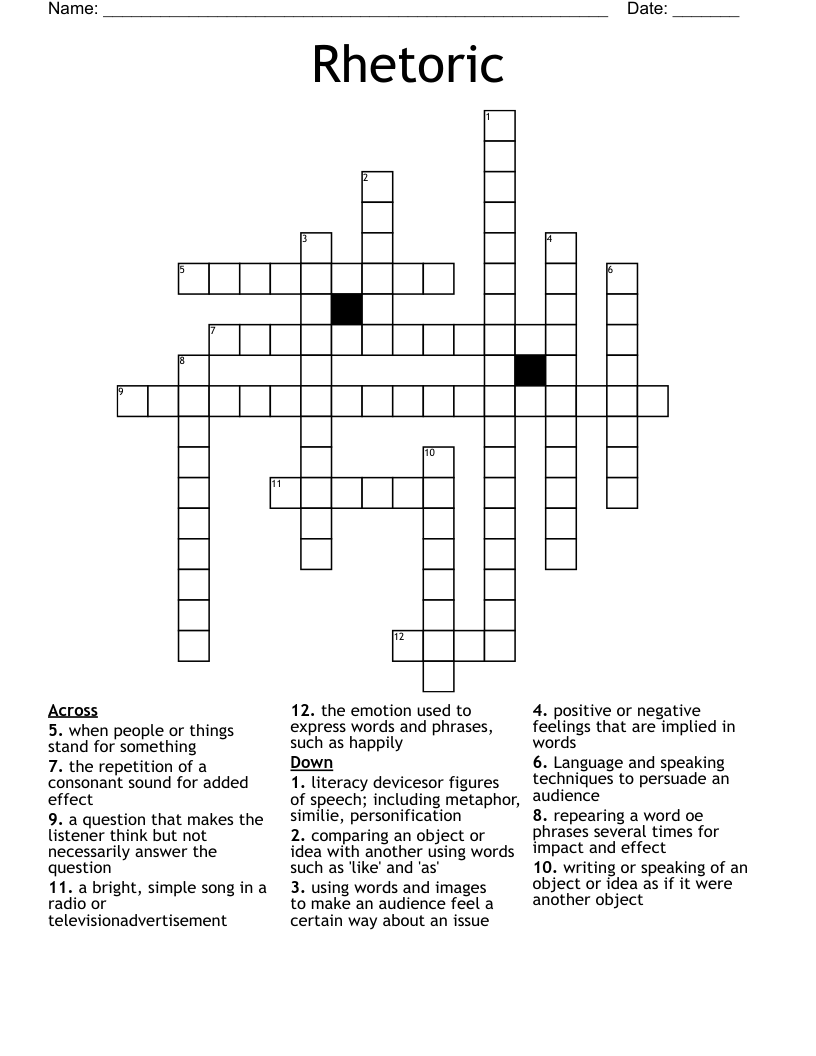 Rhetoric Crossword