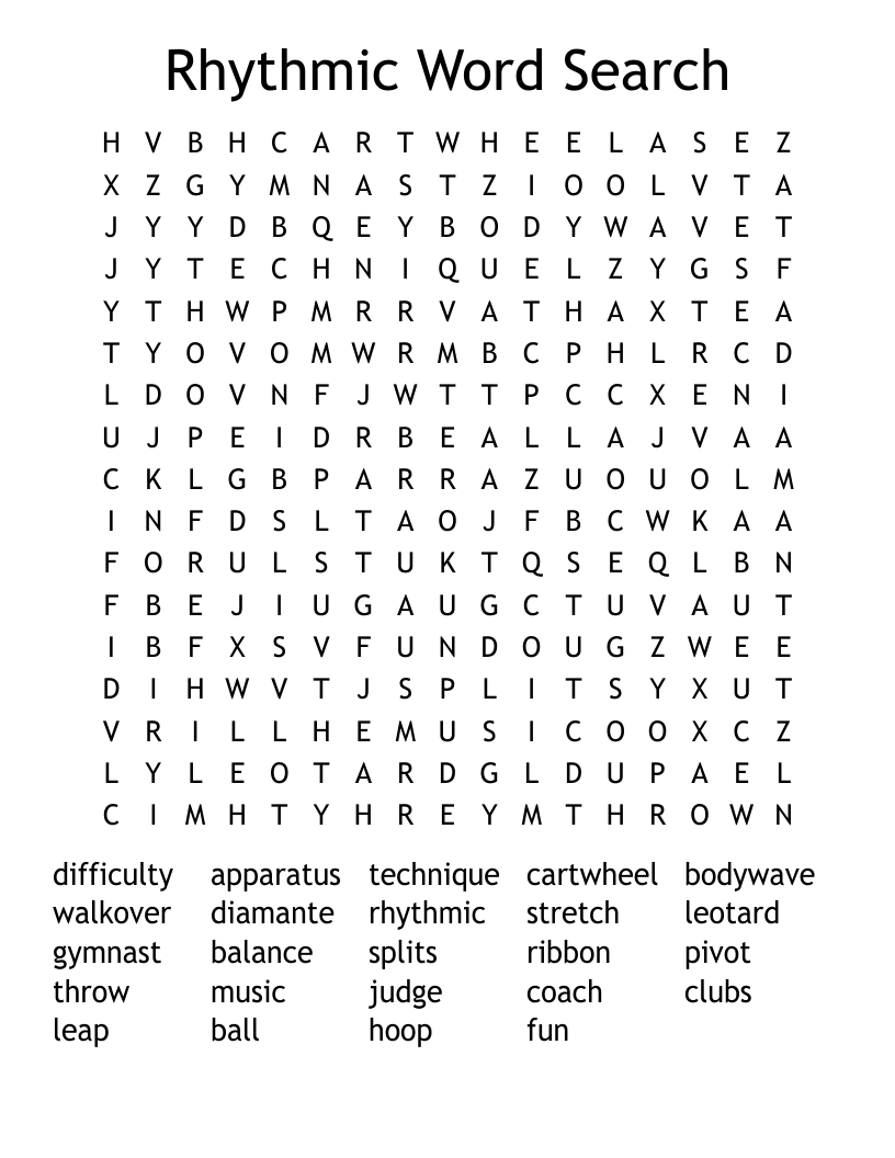 Rhythmic Word Search