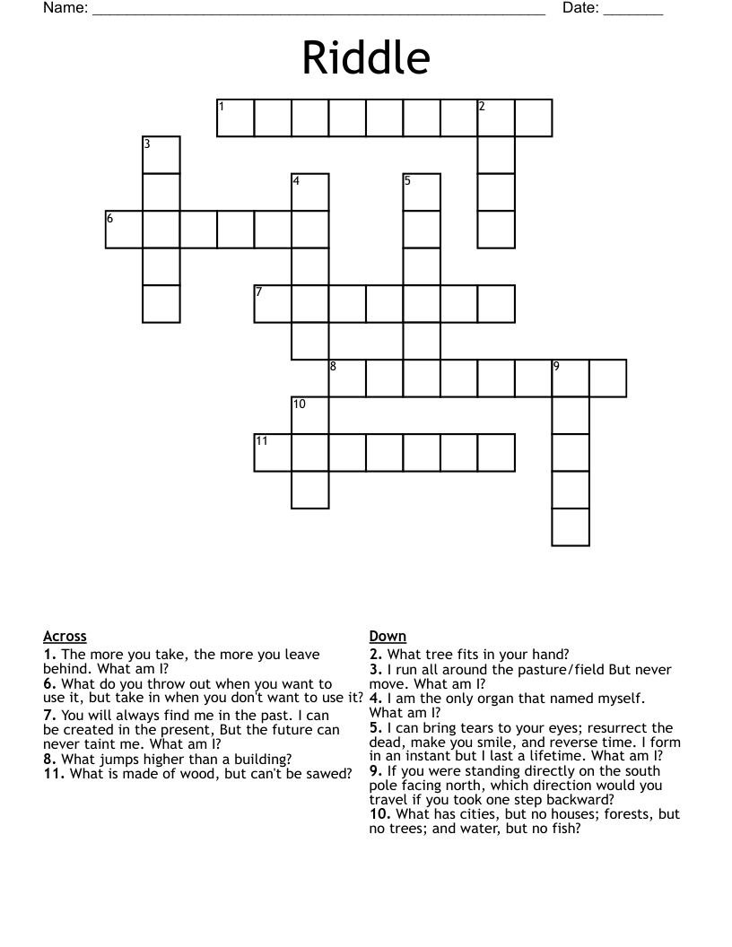 Riddle Crossword