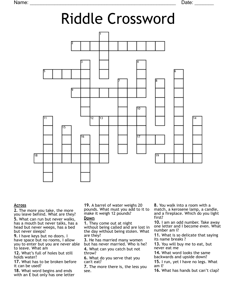 Riddle Crossword